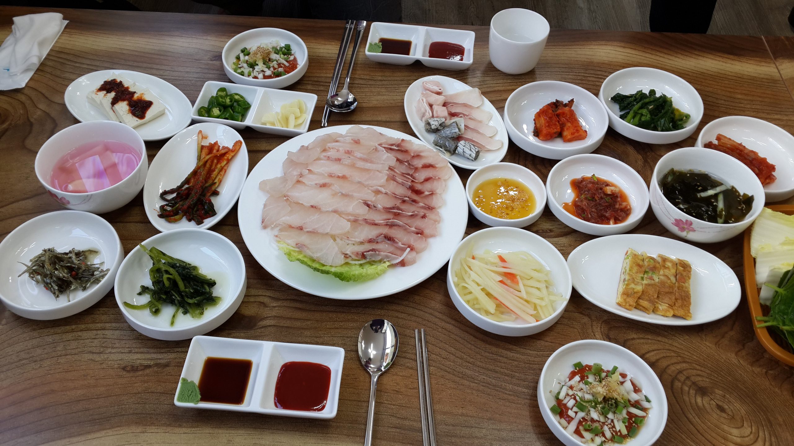 Korean food with chopsticks — sitting down to eat in Mokpo is all it takes to understand why this city calls itself the City of Flavor